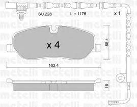 METELLI 2206930K Комплект гальмівних колодок, дискове гальмо