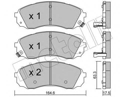 METELLI 2207850 Комплект гальмівних колодок, дискове гальмо