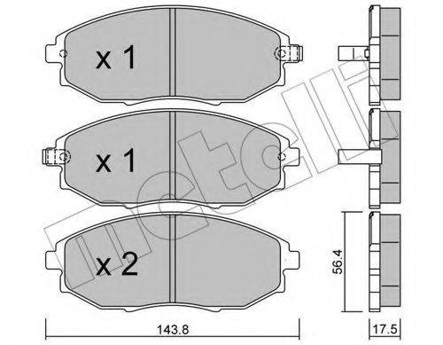 METELLI 2208450 Комплект гальмівних колодок, дискове гальмо