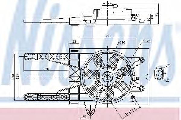 NISSENS 85013 Вентилятор, охолодження двигуна