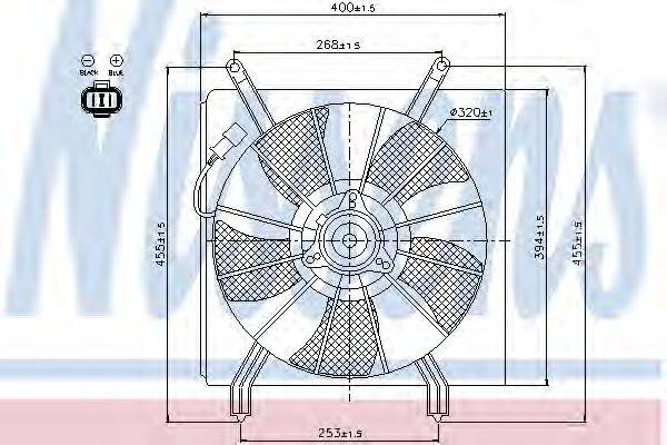 NISSENS 85048 Вентилятор, охолодження двигуна