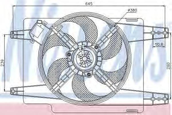 NISSENS 85108 Вентилятор, охолодження двигуна