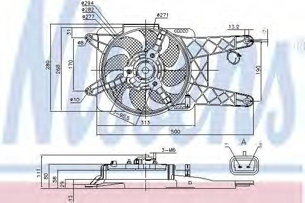 NISSENS 85138 Вентилятор, охолодження двигуна