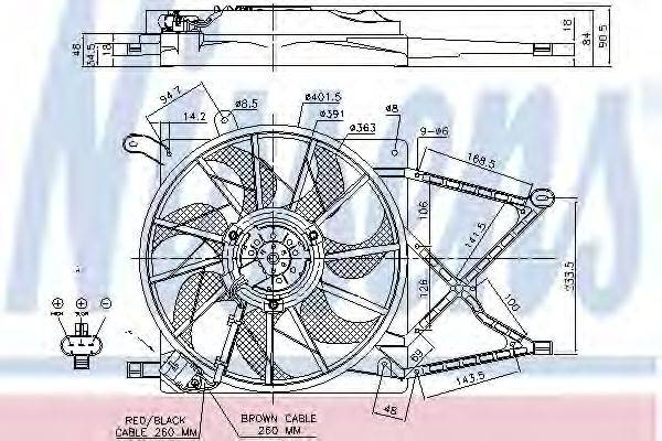 NISSENS 85174 Вентилятор, охолодження двигуна