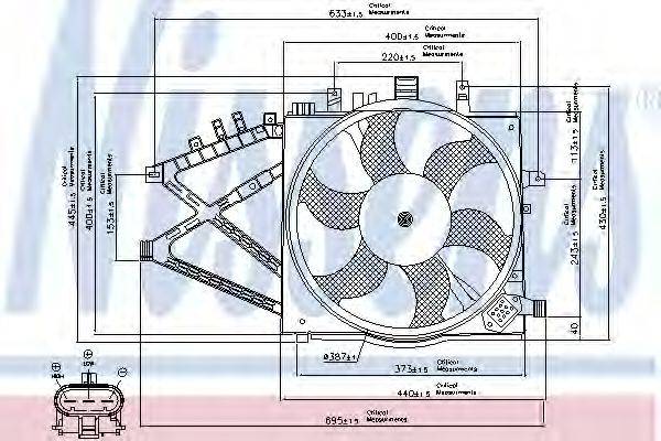 NISSENS 85190 Вентилятор, охолодження двигуна