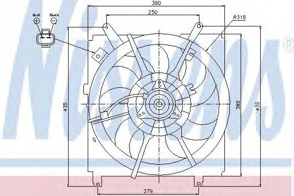 NISSENS 85238 Вентилятор, охолодження двигуна