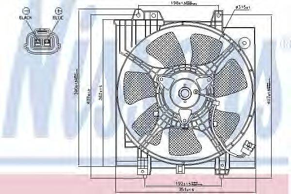 NISSENS 85284 Вентилятор, конденсатор кондиціонера