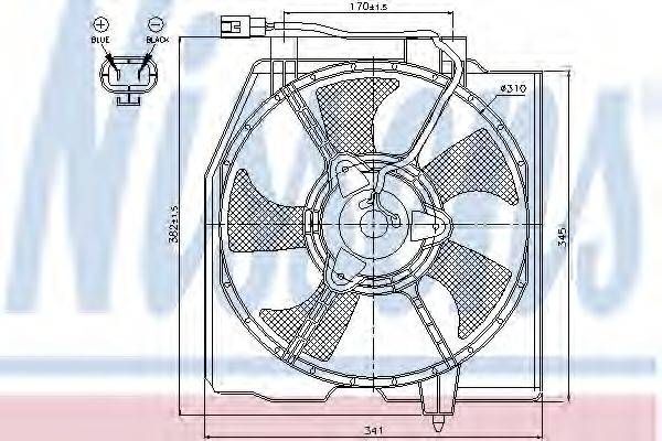 NISSENS 85382 Вентилятор, конденсатор кондиціонера