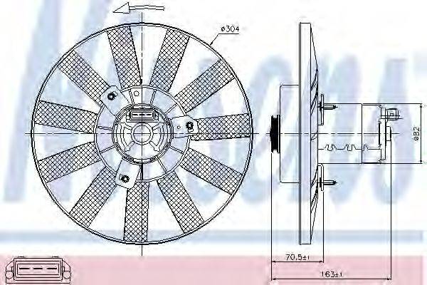 NISSENS 85539 Вентилятор, охолодження двигуна