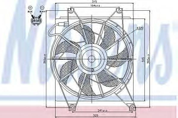 NISSENS 85620 Вентилятор, охолодження двигуна