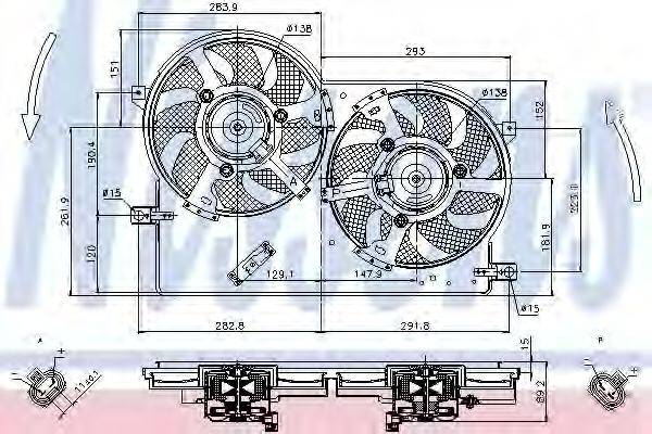 NISSENS 85696 Вентилятор, охолодження двигуна