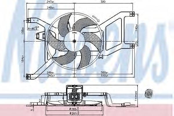 NISSENS 85709 Вентилятор, охолодження двигуна