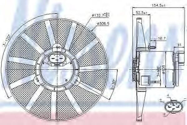 NISSENS 85720 Вентилятор, охолодження двигуна