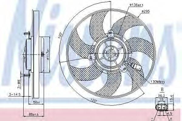 NISSENS 85733 Вентилятор, охолодження двигуна