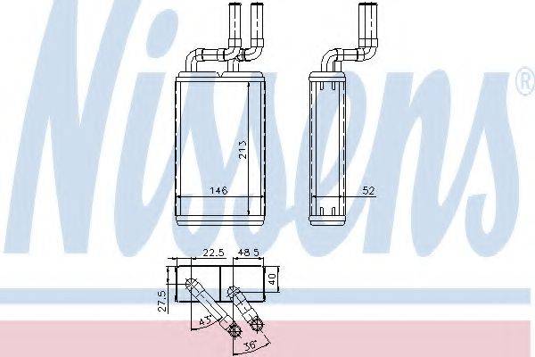 NISSENS 73454 Теплообмінник, опалення салону