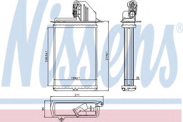 NISSENS 70509 Теплообмінник, опалення салону