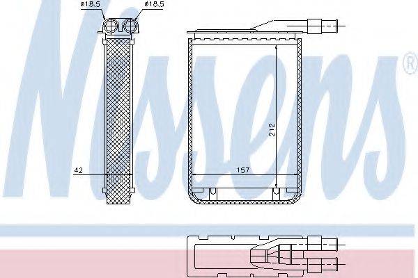 NISSENS 733591 Теплообмінник, опалення салону