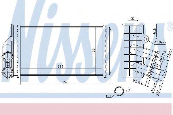 NISSENS 71157 Теплообмінник, опалення салону