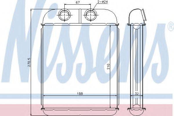 NISSENS 73467 Теплообмінник, опалення салону