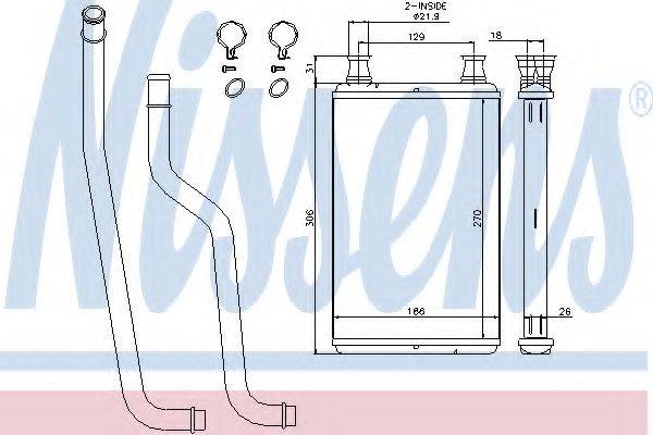 NISSENS 70978 Теплообмінник, опалення салону