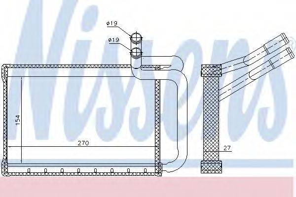 NISSENS 77635 Теплообмінник, опалення салону