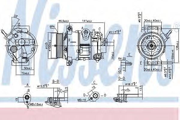 NISSENS 890030 Компресор, кондиціонер