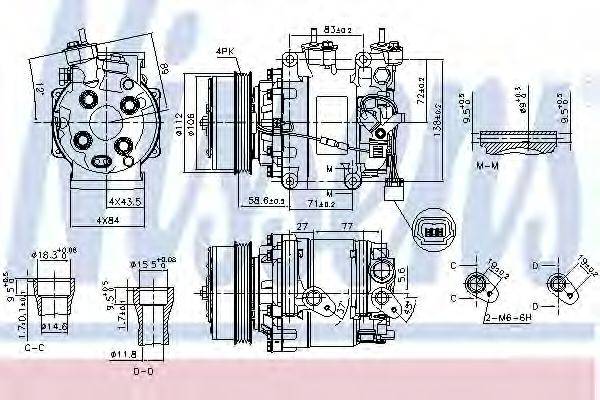 NISSENS 890155 Компресор, кондиціонер