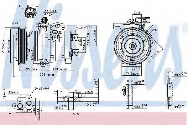 NISSENS 890162 Компресор, кондиціонер