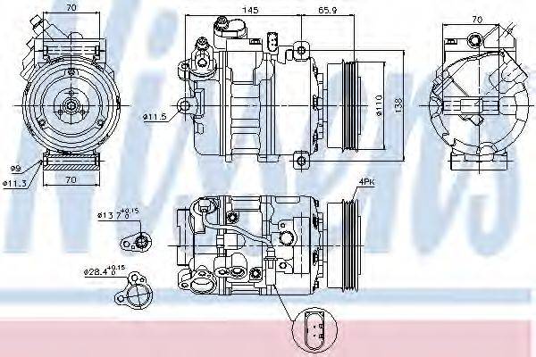 NISSENS 89023 Компресор, кондиціонер