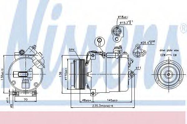 NISSENS 89034 Компресор, кондиціонер