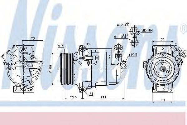 NISSENS 89041 Компресор, кондиціонер