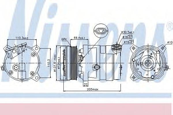 NISSENS 89058 Компресор, кондиціонер