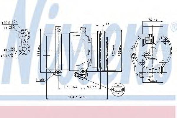 NISSENS 89108 Компресор, кондиціонер