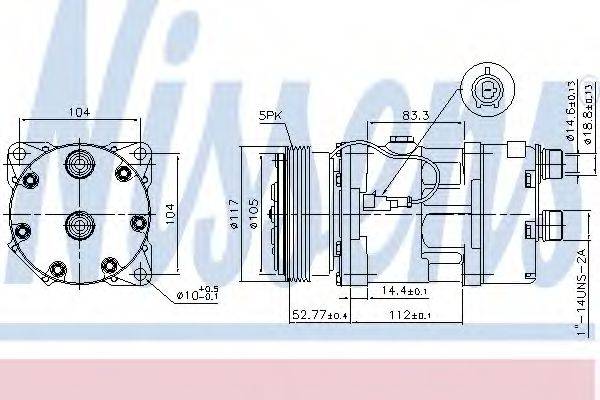 NISSENS 89123 Компресор, кондиціонер