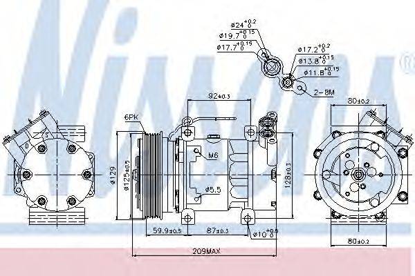 NISSENS 89128 Компресор, кондиціонер