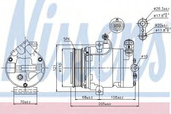 NISSENS 89197 Компресор, кондиціонер