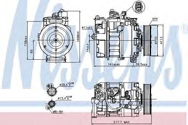 NISSENS 89223 Компресор, кондиціонер