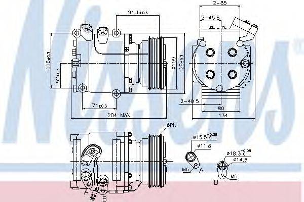 NISSENS 89233 Компресор, кондиціонер