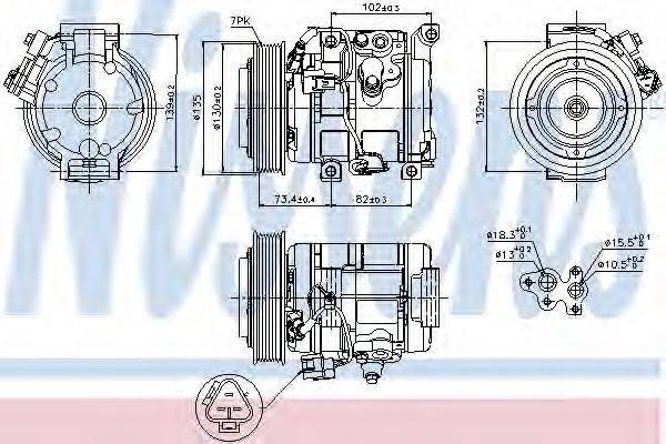 NISSENS 89250 Компресор, кондиціонер