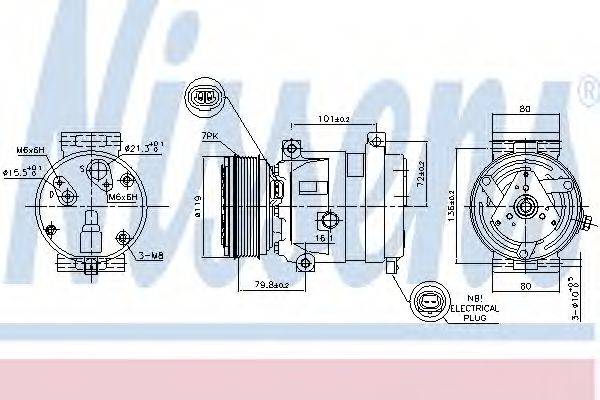 NISSENS 89267 Компресор, кондиціонер