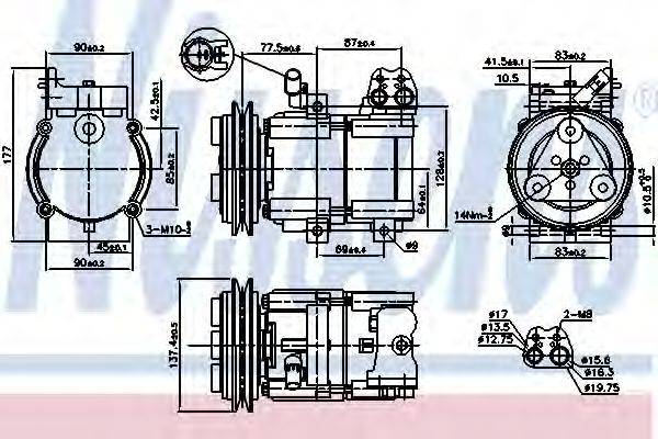 NISSENS 89283 Компресор, кондиціонер