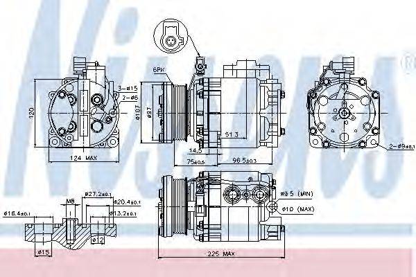 NISSENS 89354 Компресор, кондиціонер