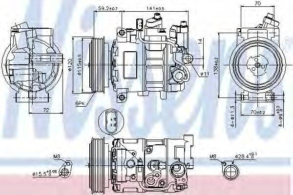 NISSENS 89415 Компресор, кондиціонер