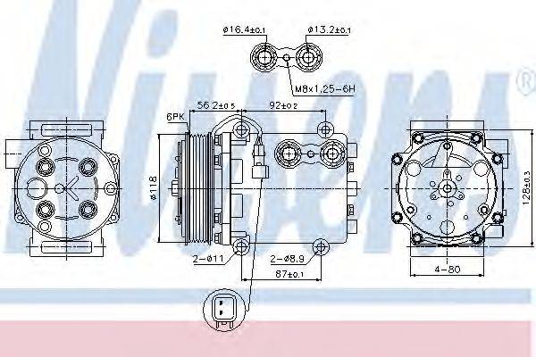 NISSENS 89551 Компресор, кондиціонер