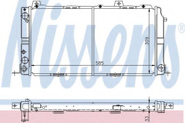 NISSENS 60345 Радіатор, охолодження двигуна