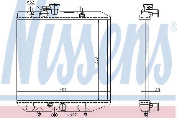 NISSENS 61749 Радіатор, охолодження двигуна