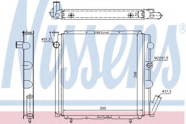 NISSENS 63934A Радіатор, охолодження двигуна