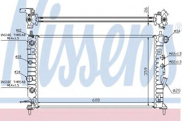 NISSENS 63078 Радіатор, охолодження двигуна