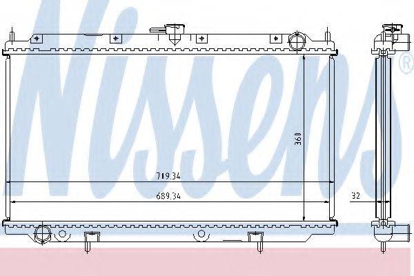 NISSENS 62923A Радіатор, охолодження двигуна