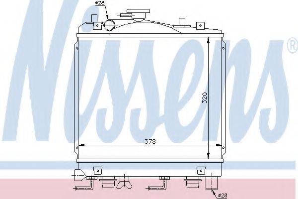 NISSENS 66600 Радіатор, охолодження двигуна